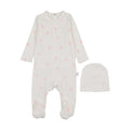 Hot Air Balloon Printed Footie- White/Pink