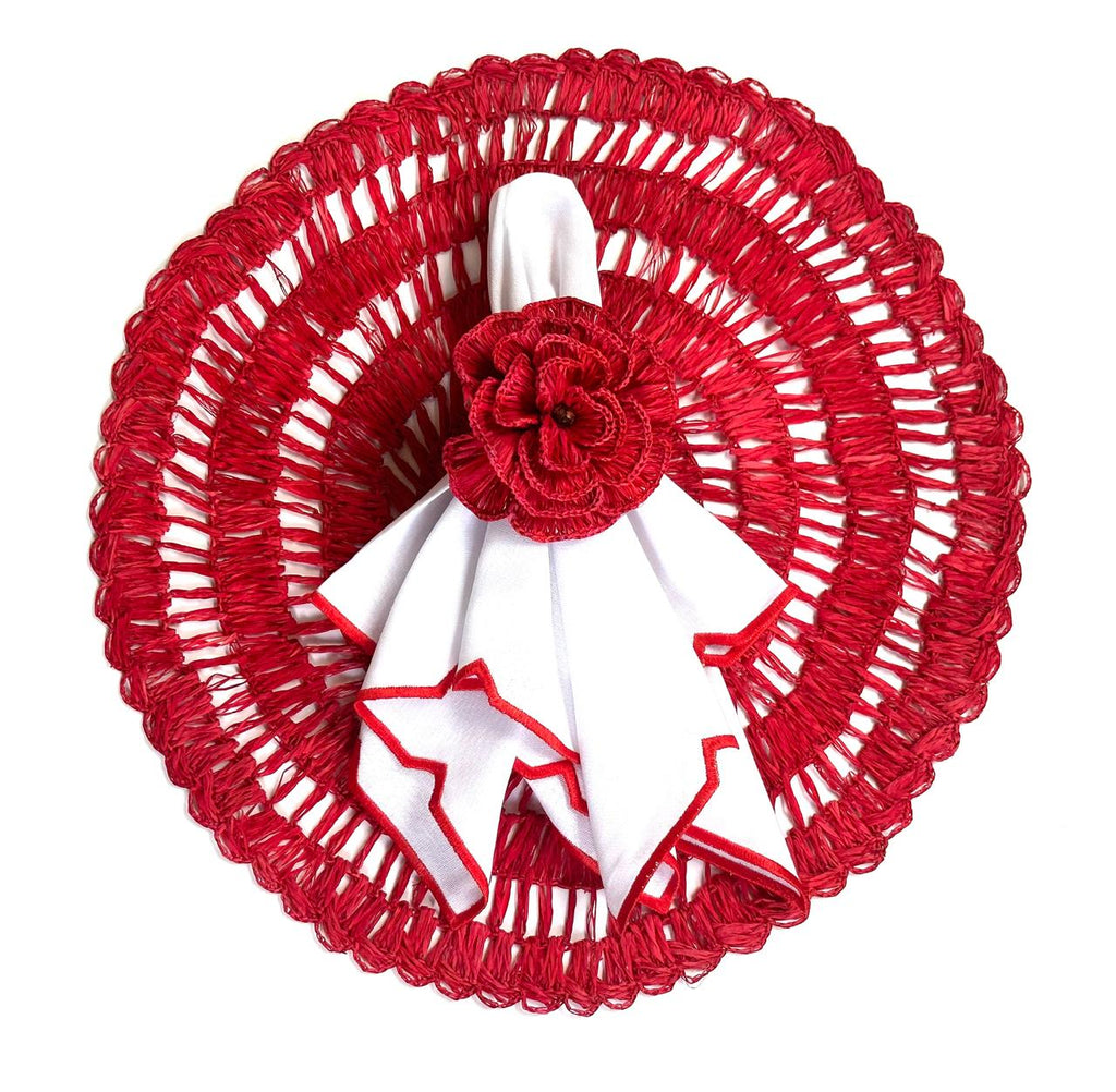 Red V Trim Napkin