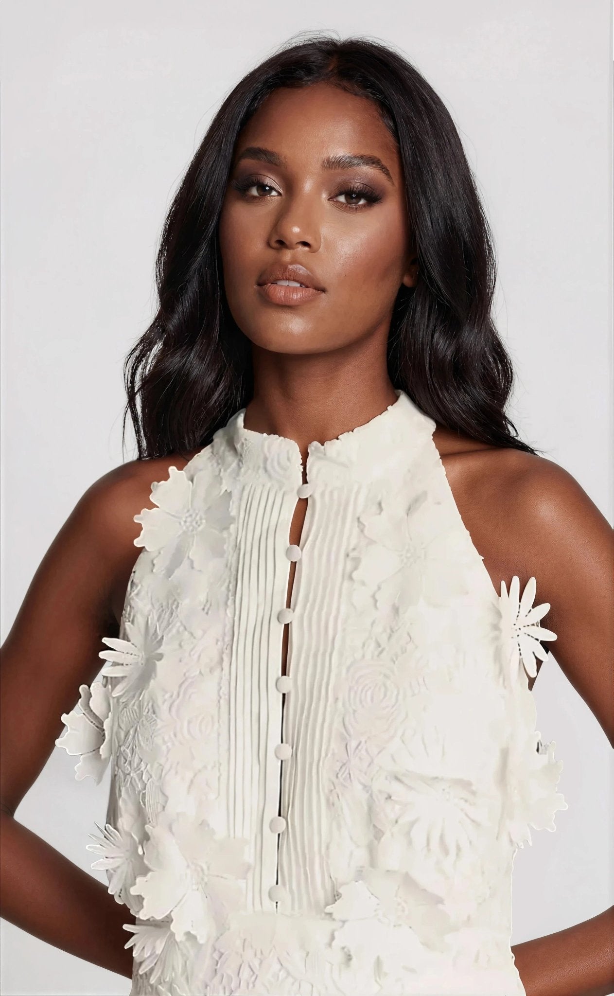 Remy Sleeveless Top – Orchid White