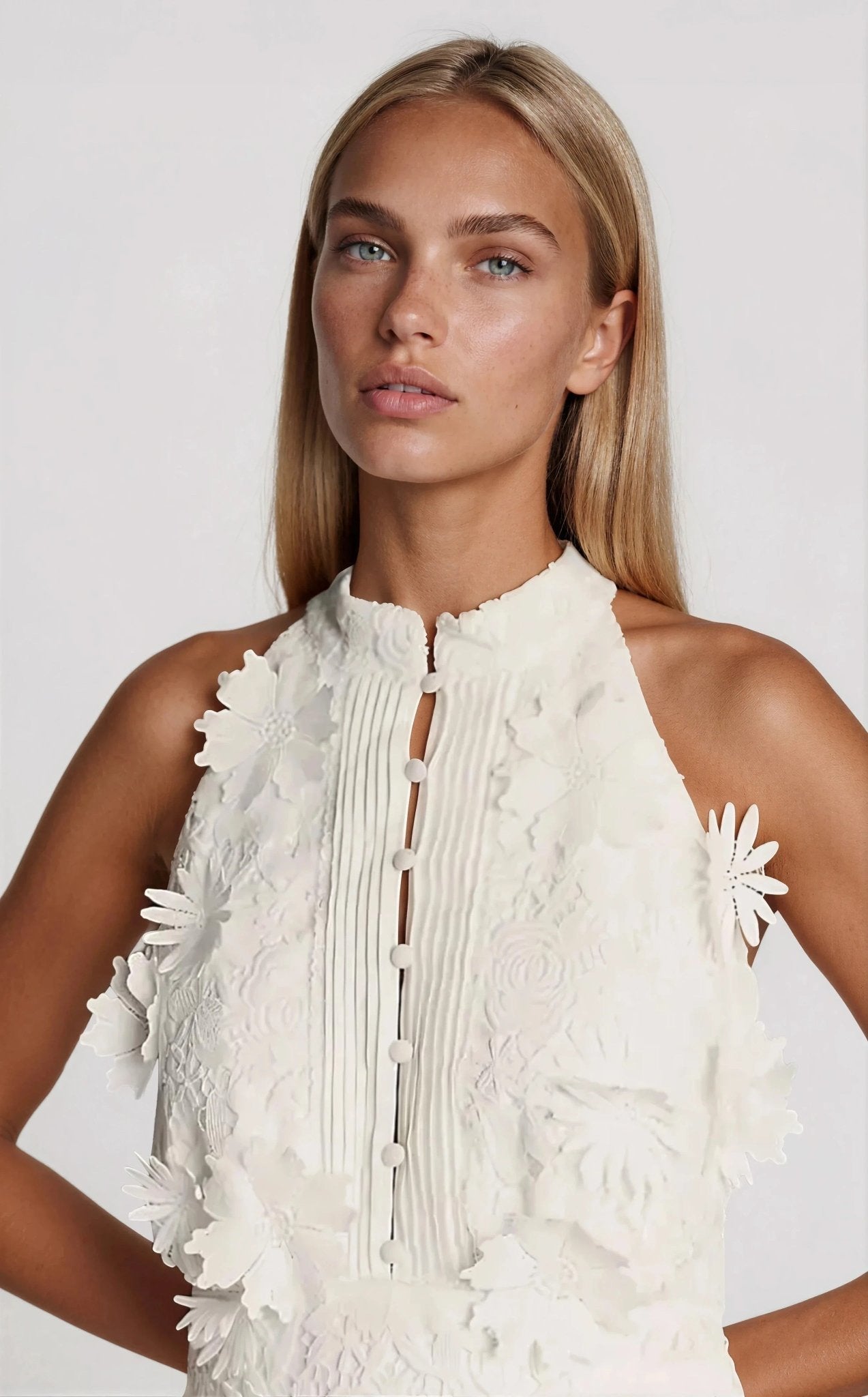 Remy Sleeveless Top – Orchid White