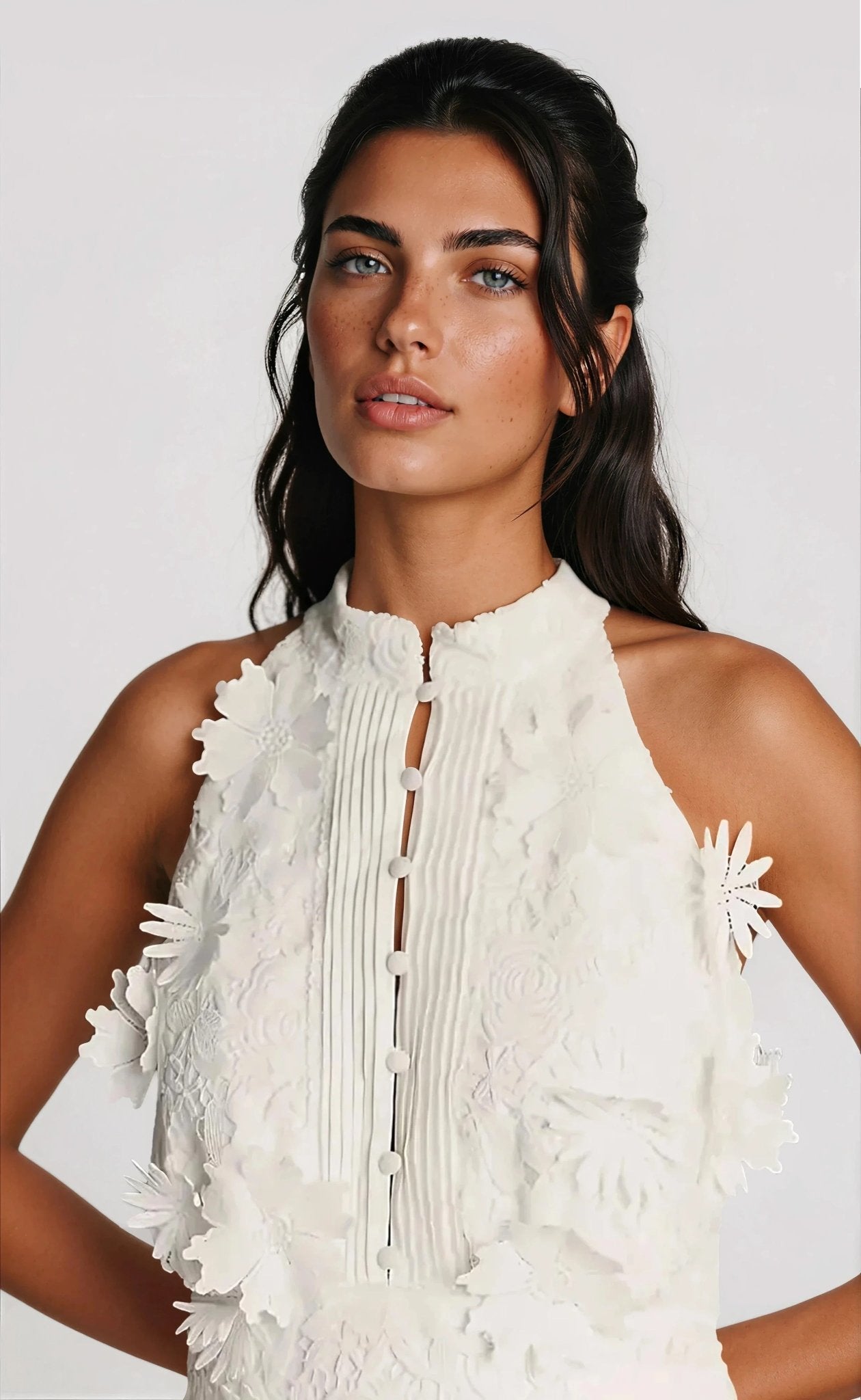 Remy Sleeveless Top – Orchid White