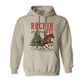 Rockin Around The Christmas Tree - Adult Unisex Western Santa Pullover Hoodie