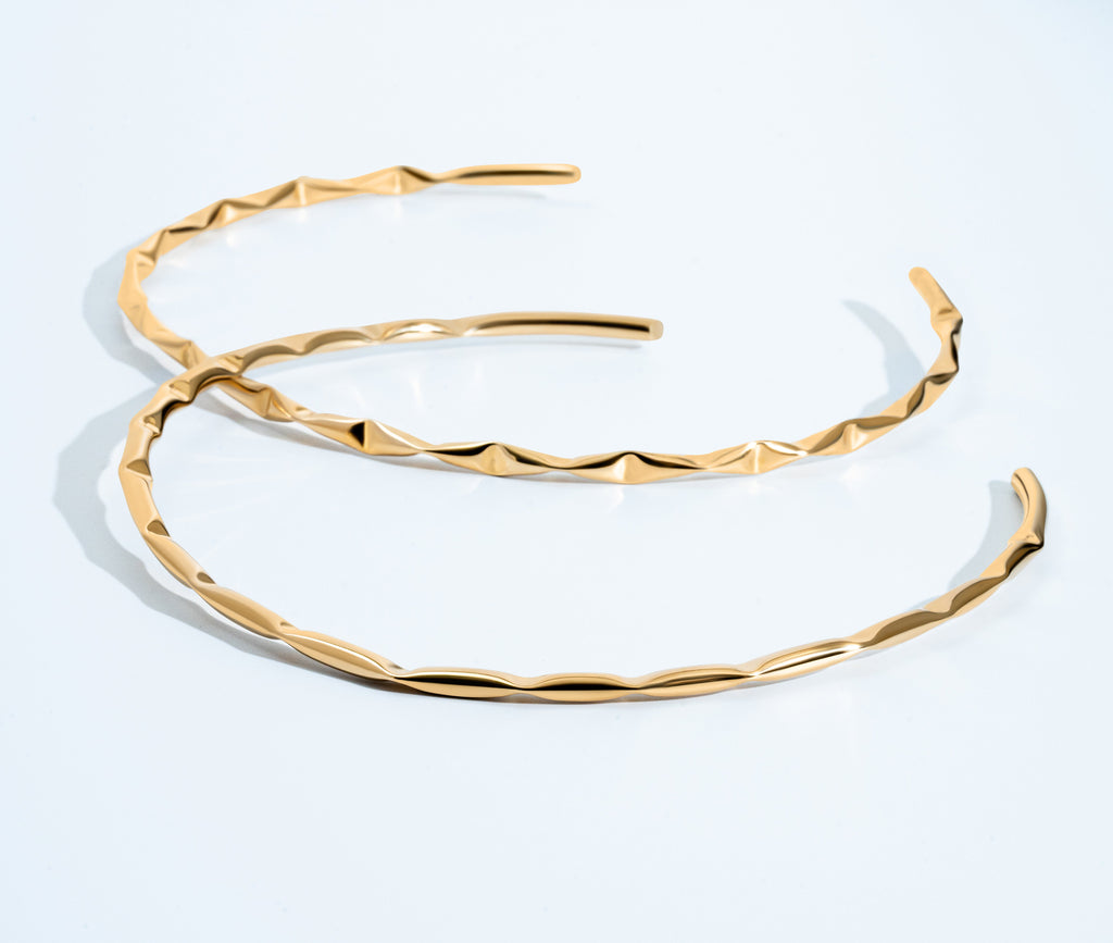 Sabrina Abstract Gold Choker Necklace