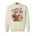Sleighin It Cowboy Style - Western Adult Unisex Western Santa Christmas Sweatshirt