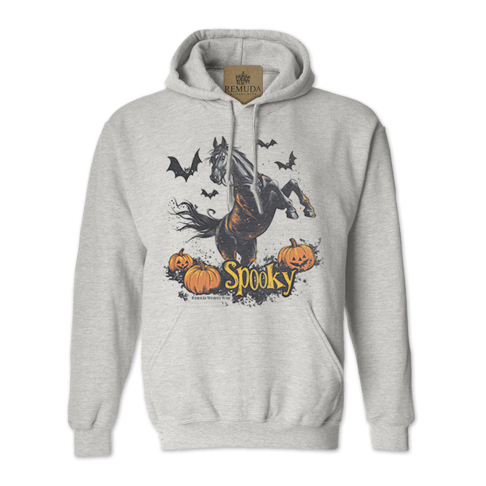 SPOOKY Adult Unisex Western Horse Halloween Pullover Hoodie