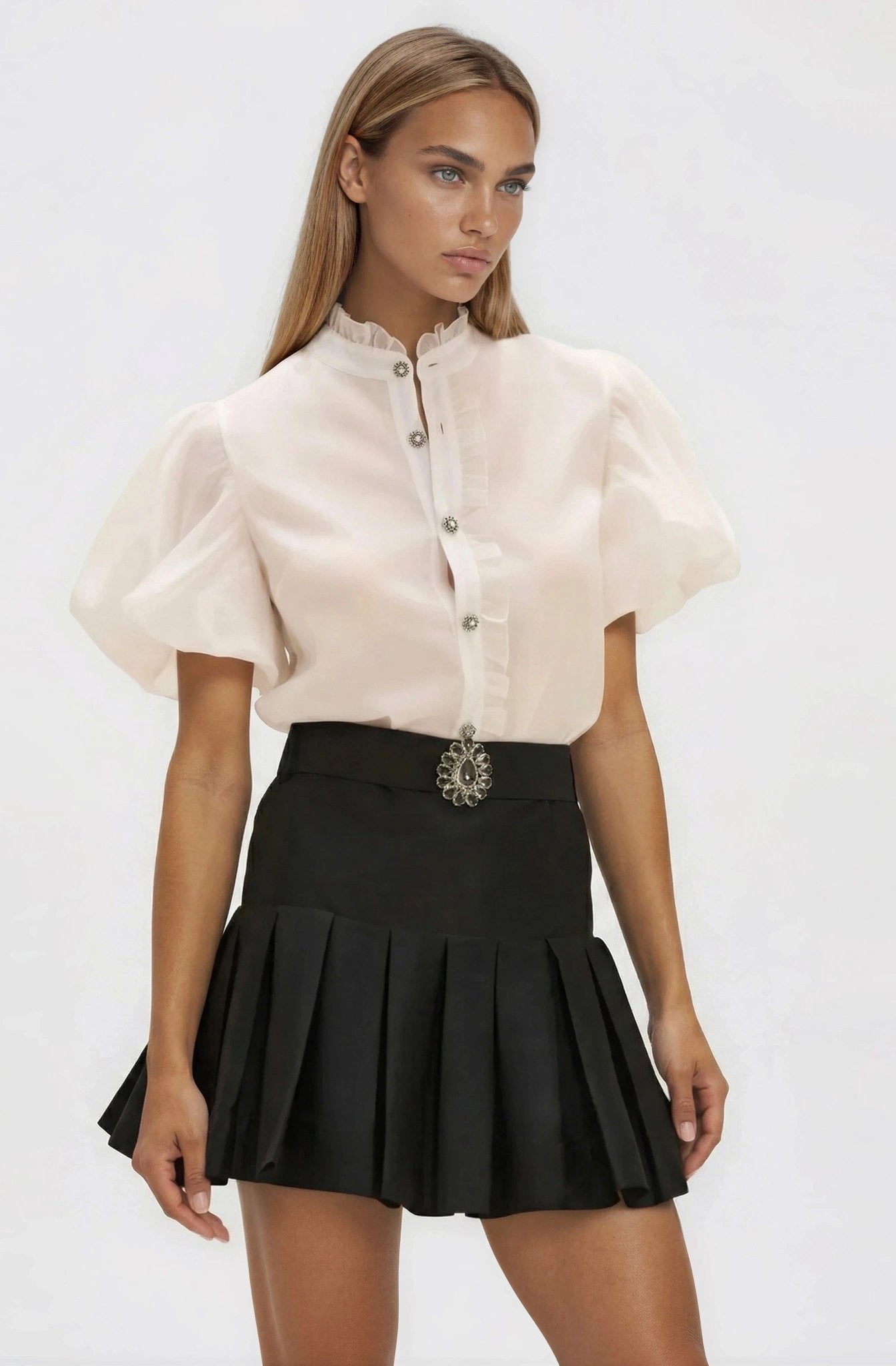 Taffeta Bloom Shirt – Off White