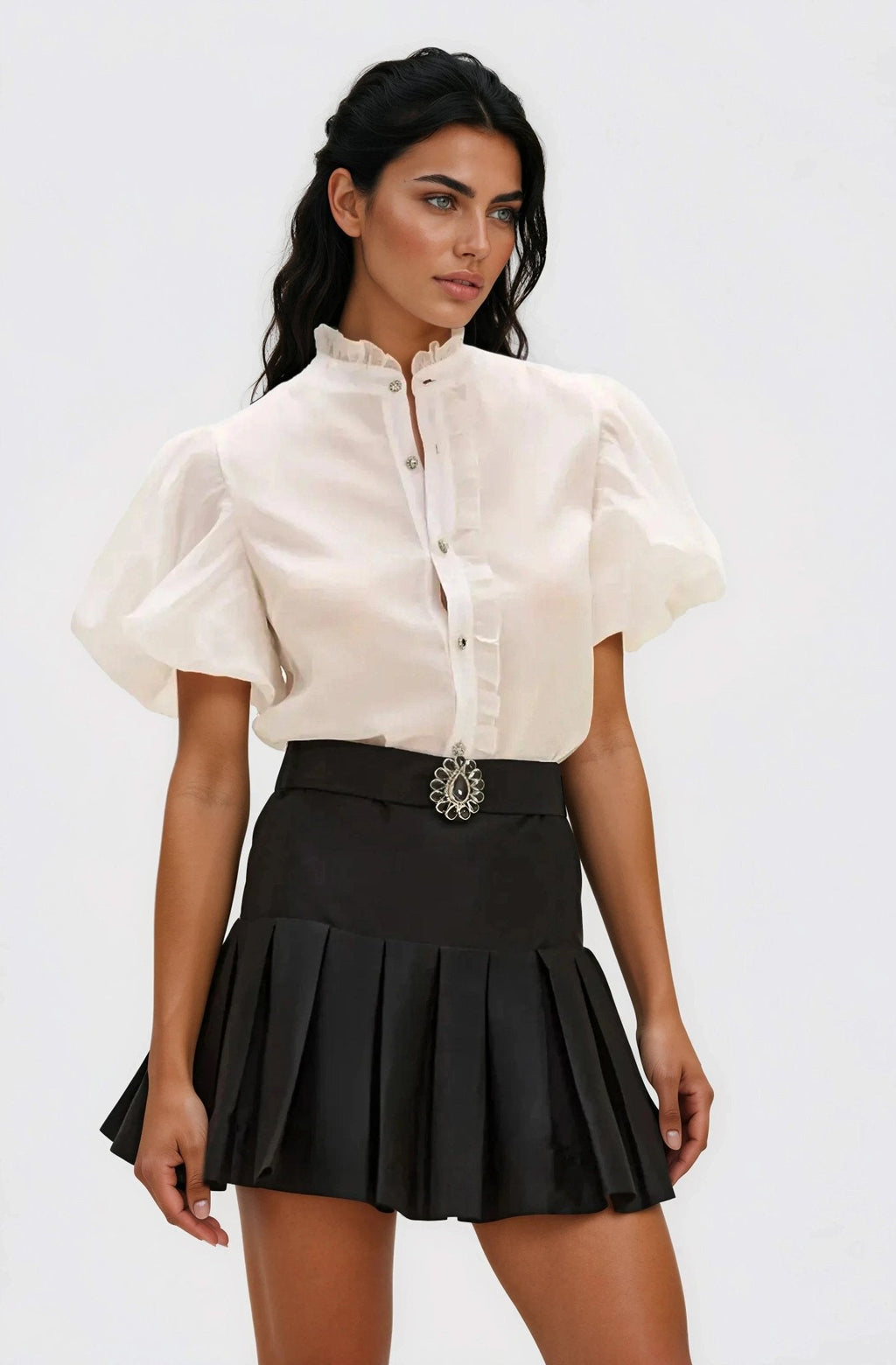 Taffeta Bloom Shirt – Off White