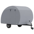 Silver Shield 3L - RV Cover for Teardrop Trailer Up to 17'7" Feet Long with Door in Back