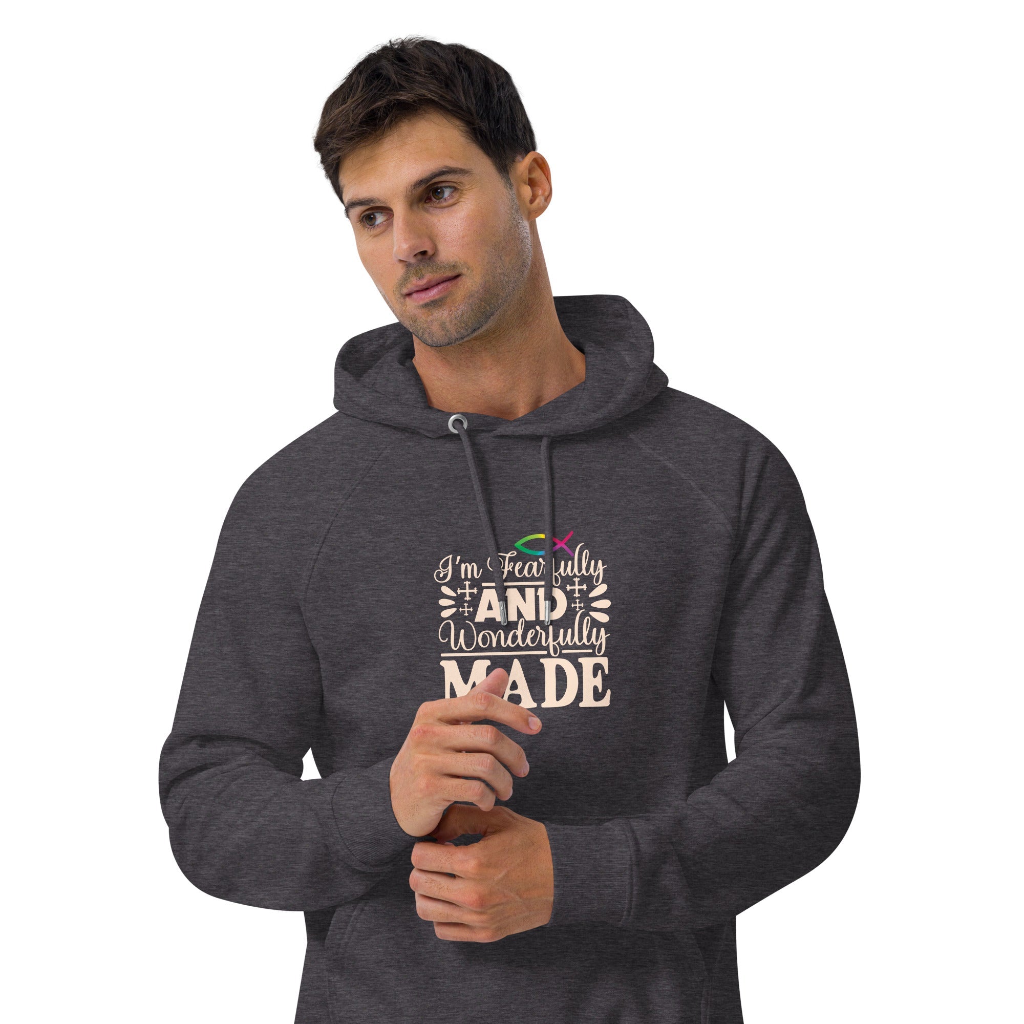 Unisex Eco Raglan Hoodie - Psalm 139:14