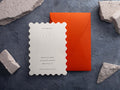 Minimalist Embossed Save The Date Card