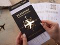 Black & Gold Passport Wedding Invitation