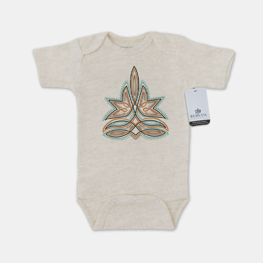 Western Boot Stitch - Infant One Piece Western Romper