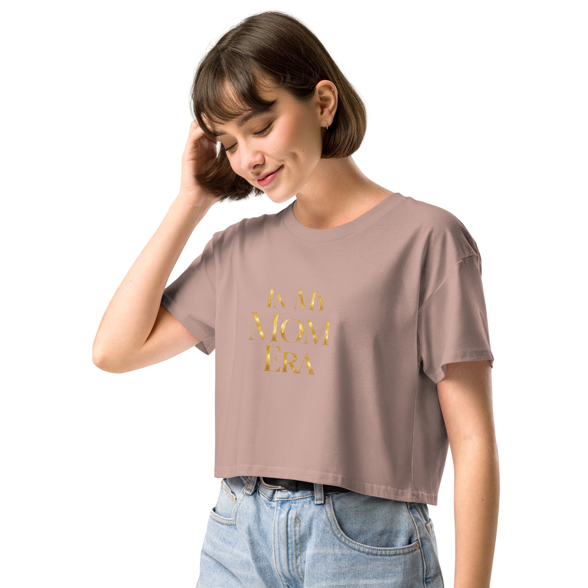 In My Mom Era Women’s crop top