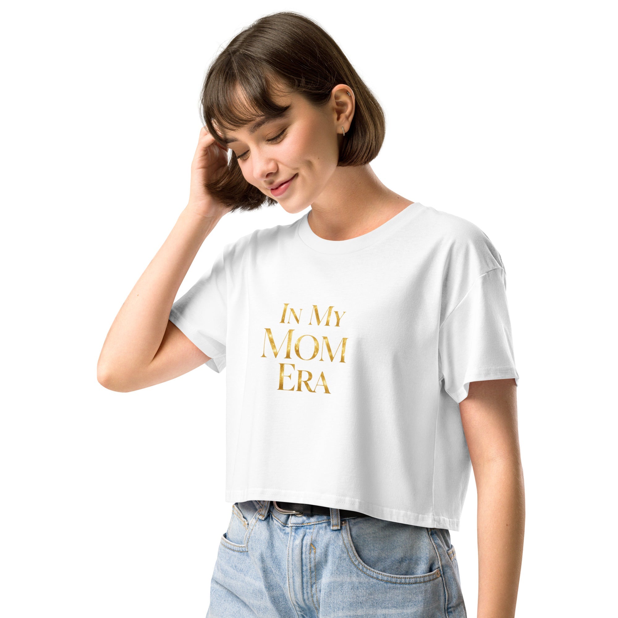 In My Mom Era Women’s crop top